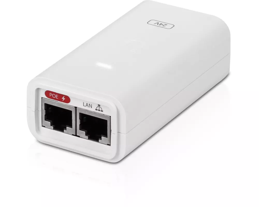 Ubiquiti PoE Injector POE-24-12W-G-WH 24 Volt GE passiv, 12 Watt