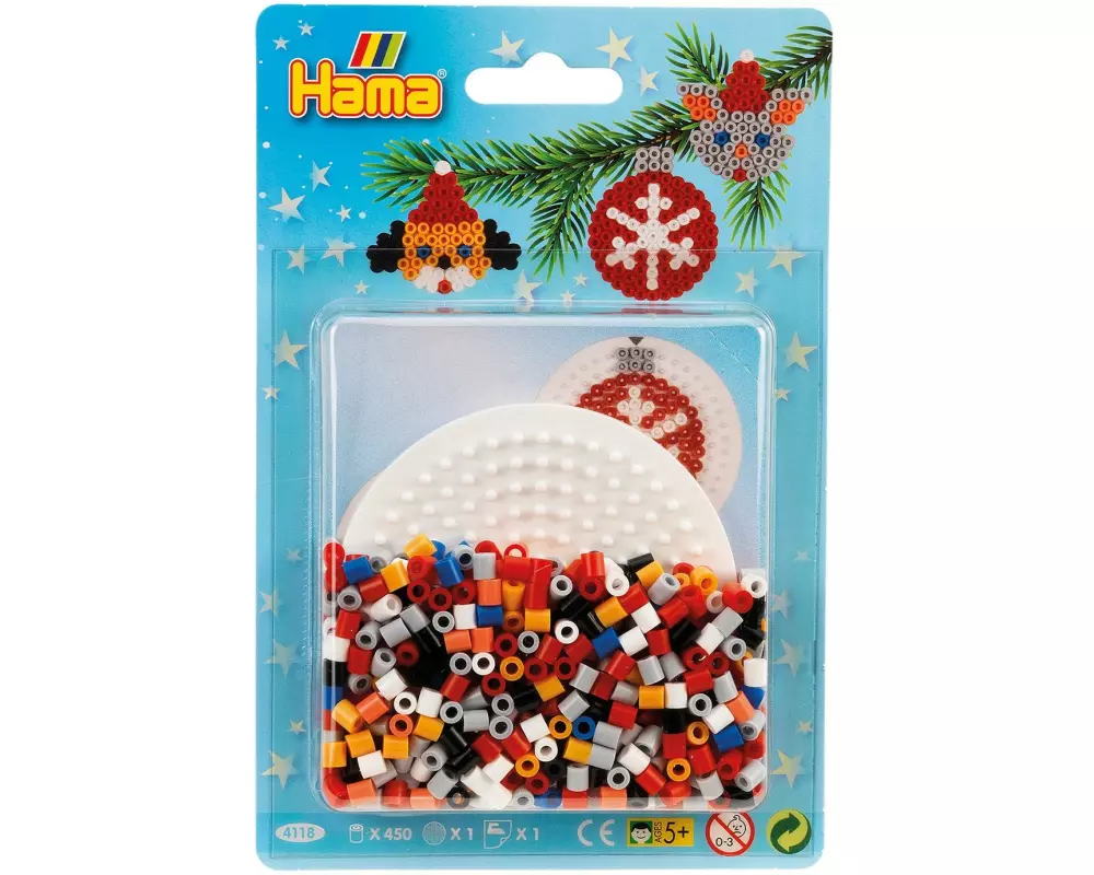 Hama Christbaumkugel Midi, Blister, Weihnachten, 450 Perlen