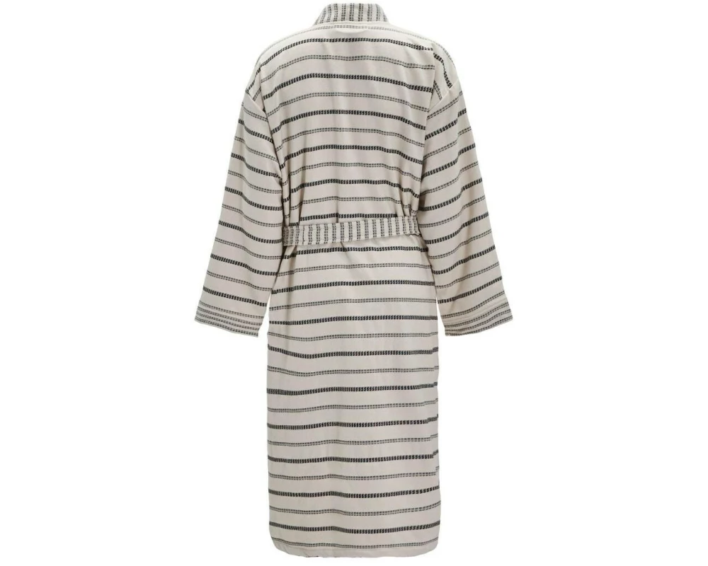 meraki Bademantel True Schwarz/Weiss