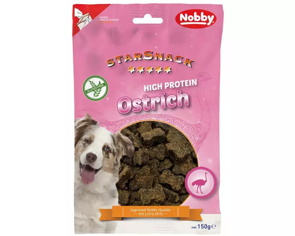 Nobby Leckerli StarSnack Ostrich, 150 g