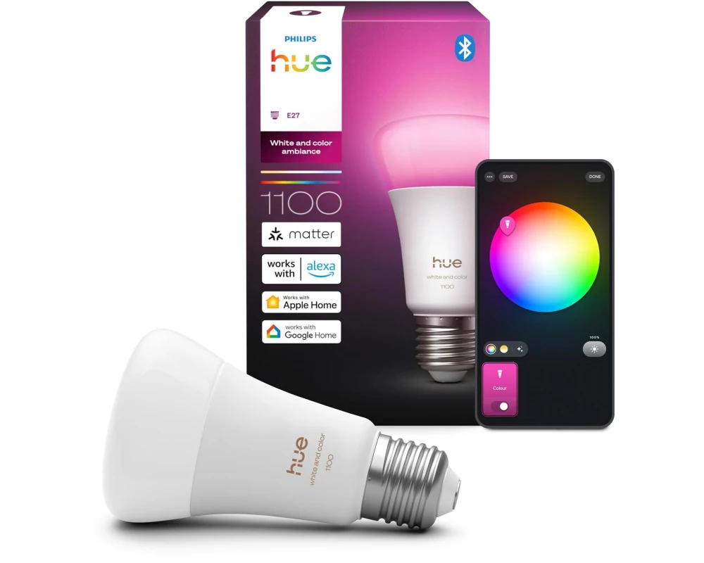 Philips Hue Leuchtmittel White & Col. Amb. E27 Einzelpack 1100 lm