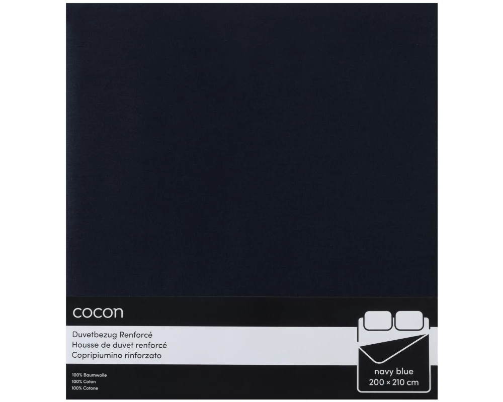 COCON Duvetbezug Renforcé 200 x 210 cm, Marineblau