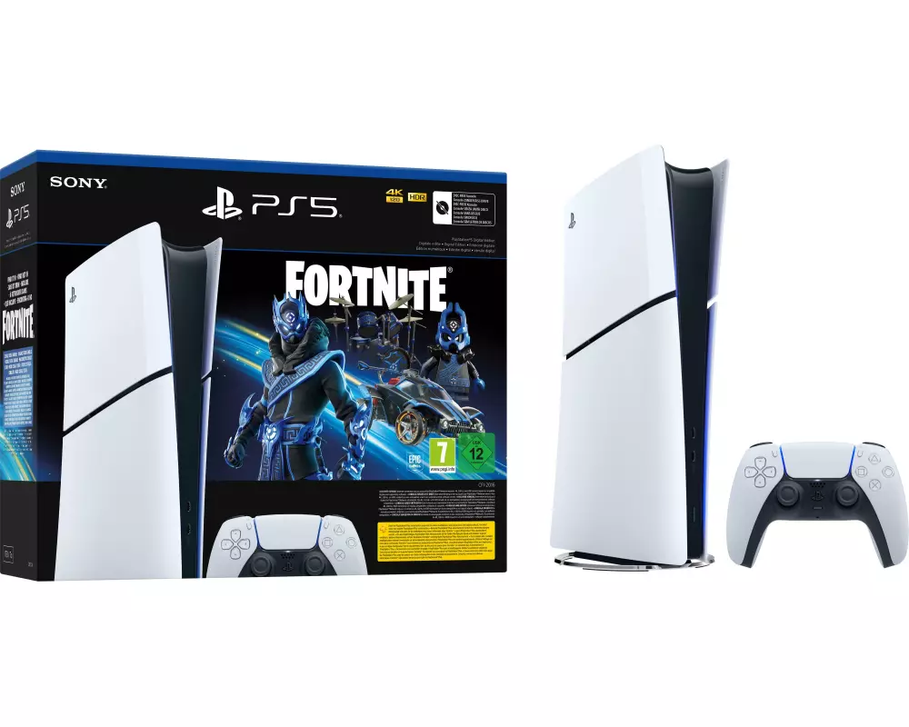 Sony PlayStation 5 Slim – Digital Fortnite Cobalt Star Bundle