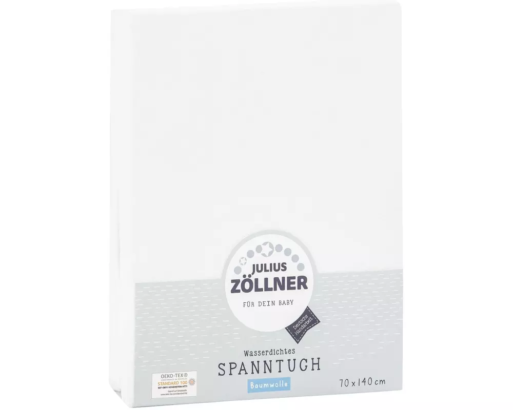 Julius Zöllner Fix-Leintuch wasserdicht 70 x 140 cm, Weiss