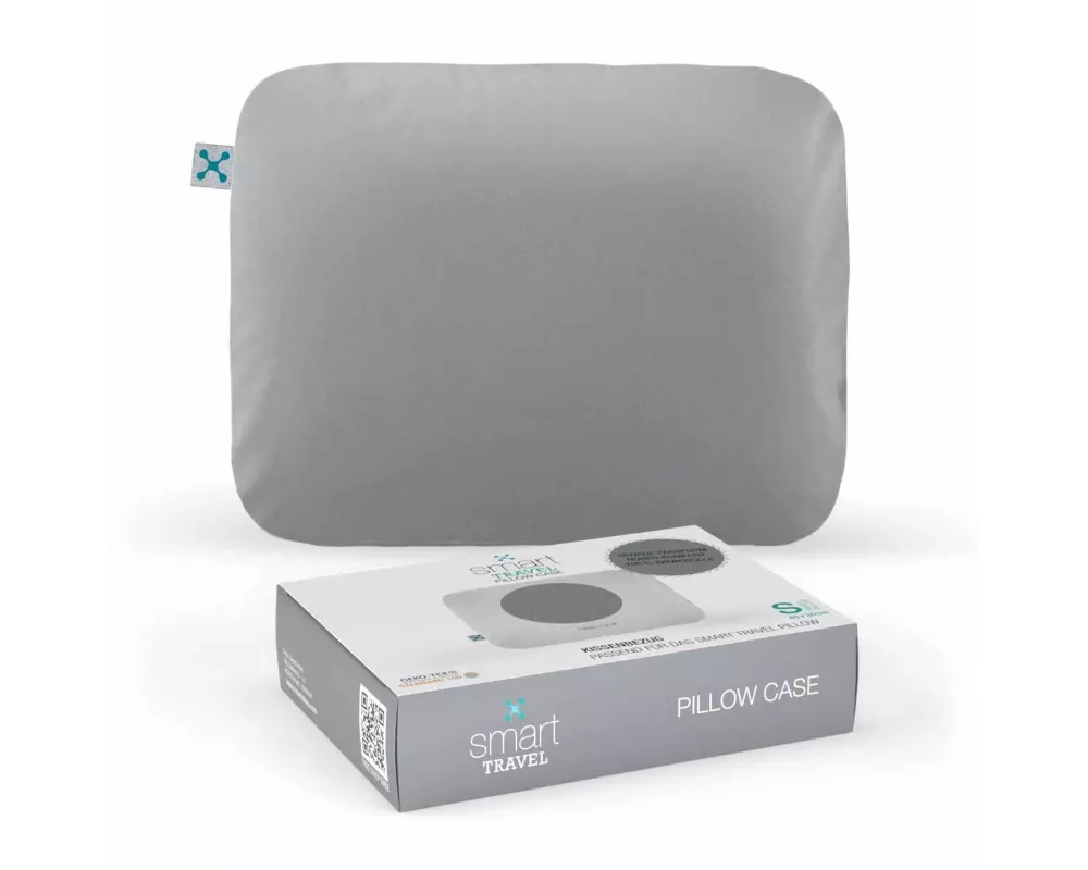 Smartsleep Kopfkissenbezug Travel S 40 x 30 x 10 cm, Grau