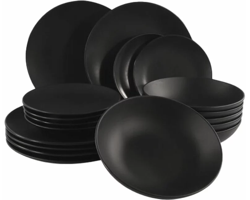 Tavola Geschirrset 18-teilig schwarz