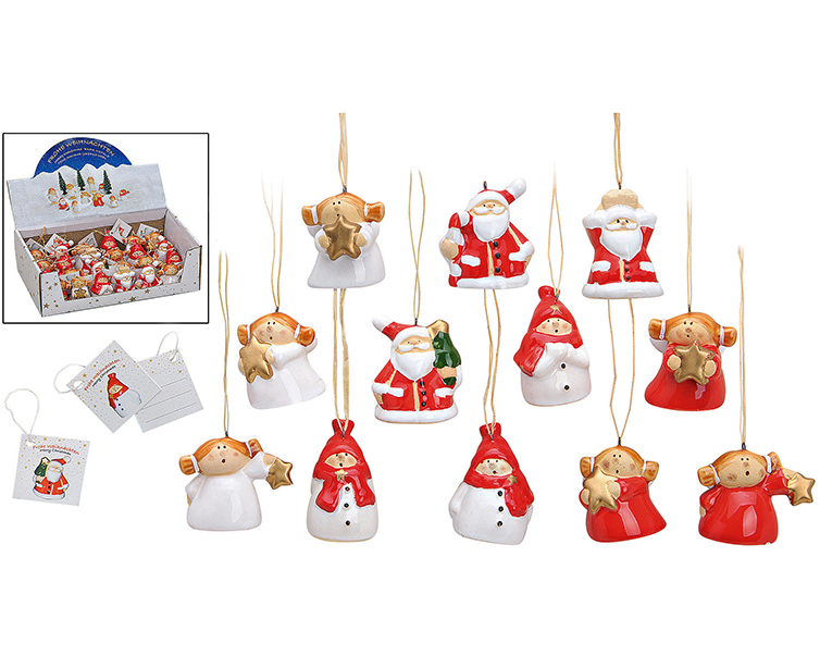 ROOST Weihnachtshänger 3x4.5cm 10016700 Weihnachtsfiguren, assortiert