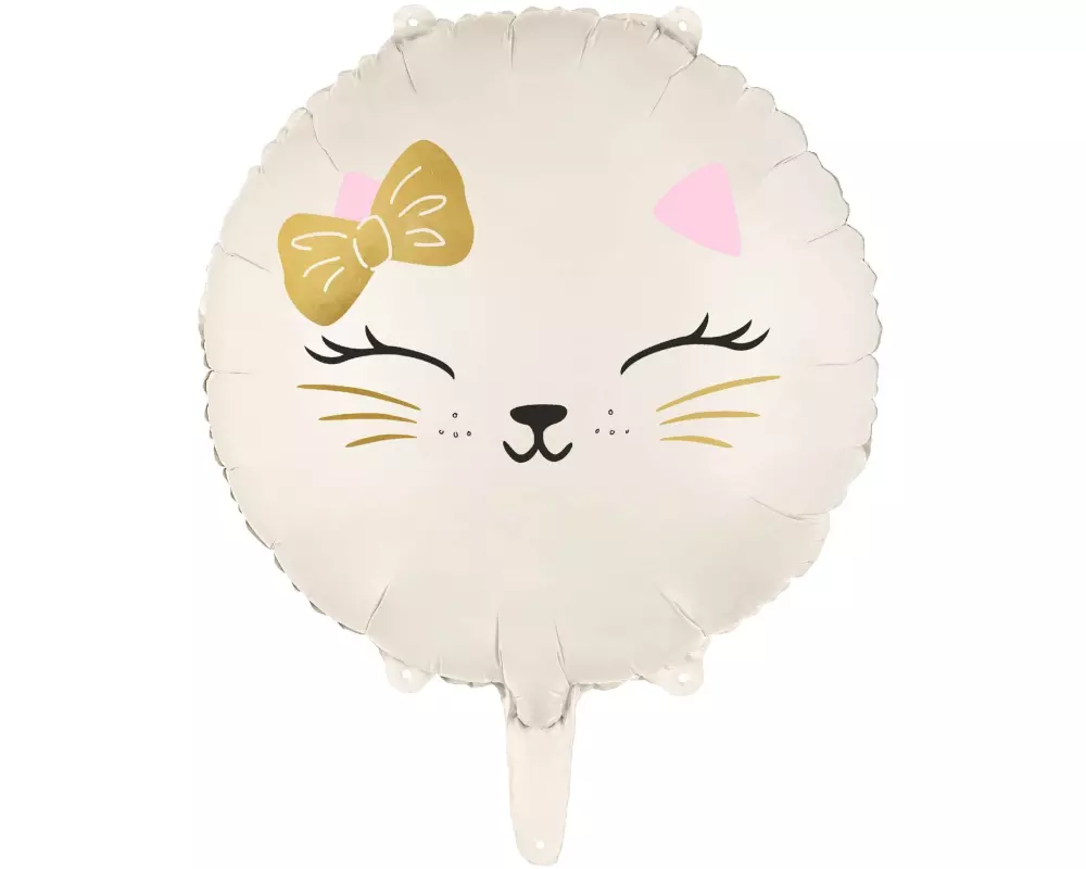 Partydeco Folienballon Katze Weiss