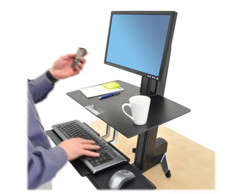 ERGOTRON desk stand, WORKFIT-S, Single LD, adjustable 58cm, 24 inch, 8,2kg, VESA 75x75+100x100mm