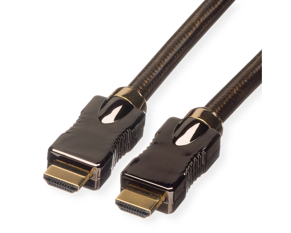 ROLINE 4K HDMI Ultra HD Kabel mit Ethernet, ST/ST, schwarz, 2 m