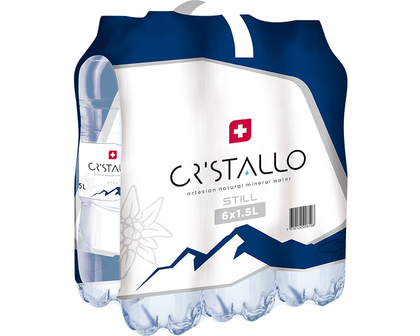 CRISTALLO blau, ohne Kohlensäure, Pet 2086 150 cl, 6 Stk.
