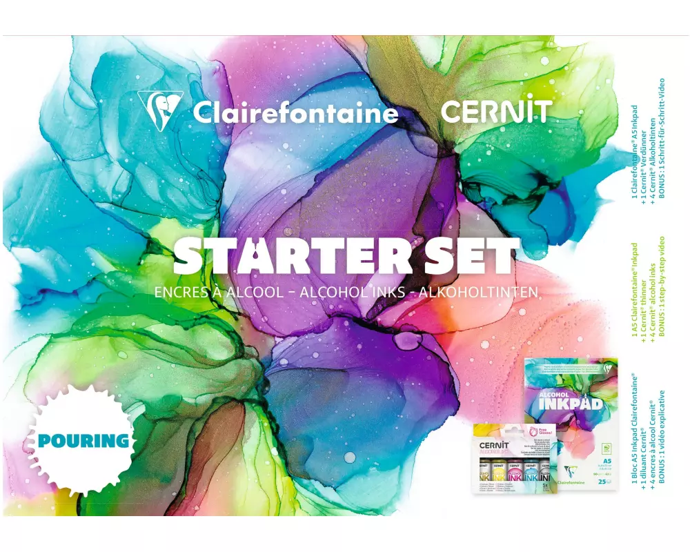 Clairefontaine Starterset Alkoholtinten , Mehrfarbig