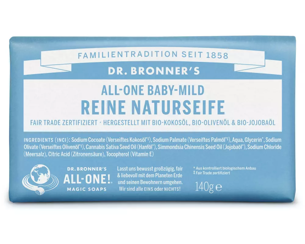 Dr.Bronner's Seife All-One Bar Baby Mild 140 g