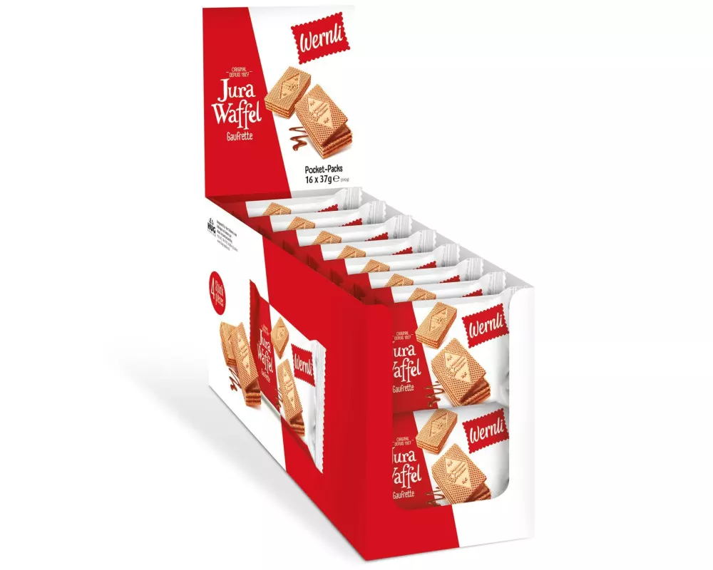 Wernli Guetzli Jura Waffel Original Pockets 16 x 37g