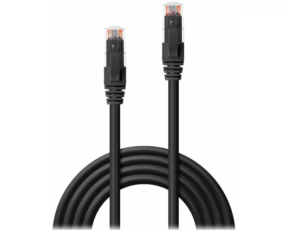 LINDY UTP Cat.6 Cable, black, 0,5m LSOH, incl. Testprotocol