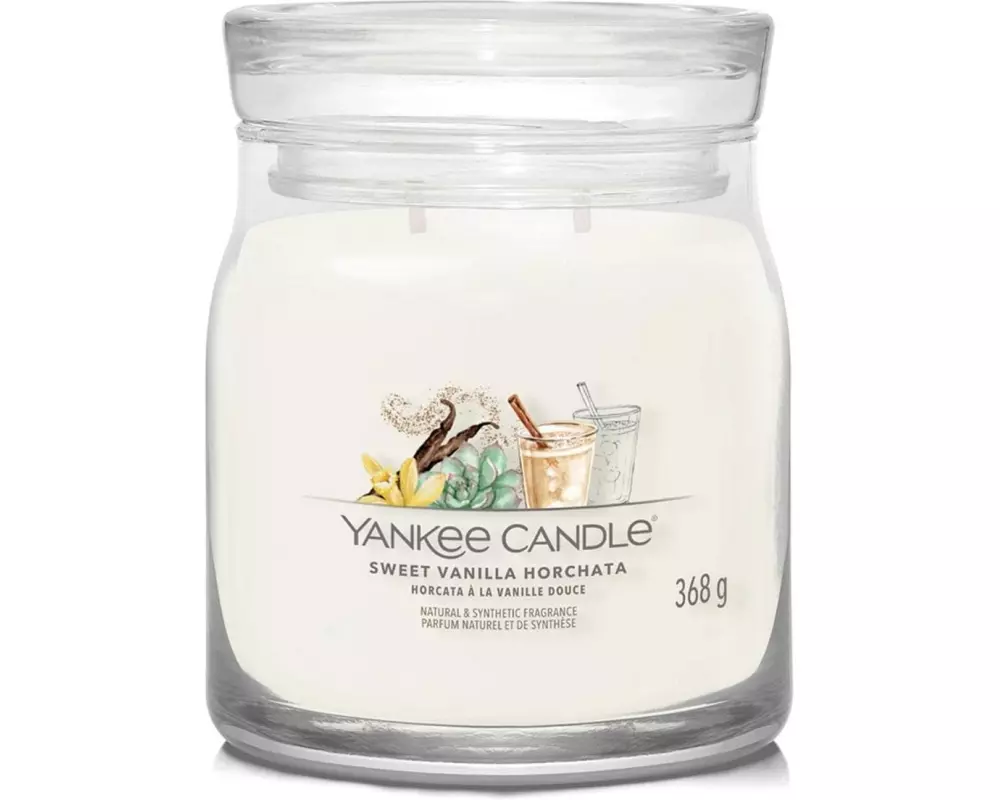 Yankee Candle Signature Duftkerze Sweet Vanilla Horchata Medium Jar