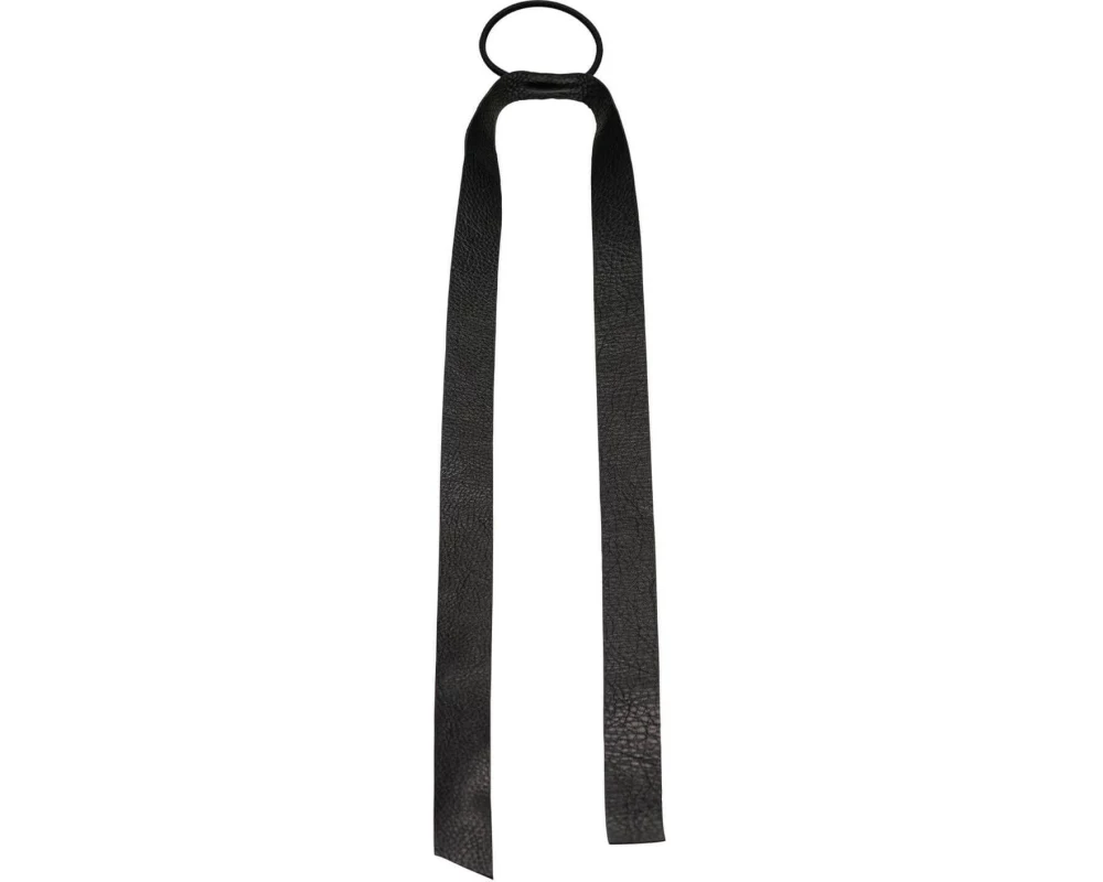 corinne Leather Band Long Black Lederband lang Schwarz