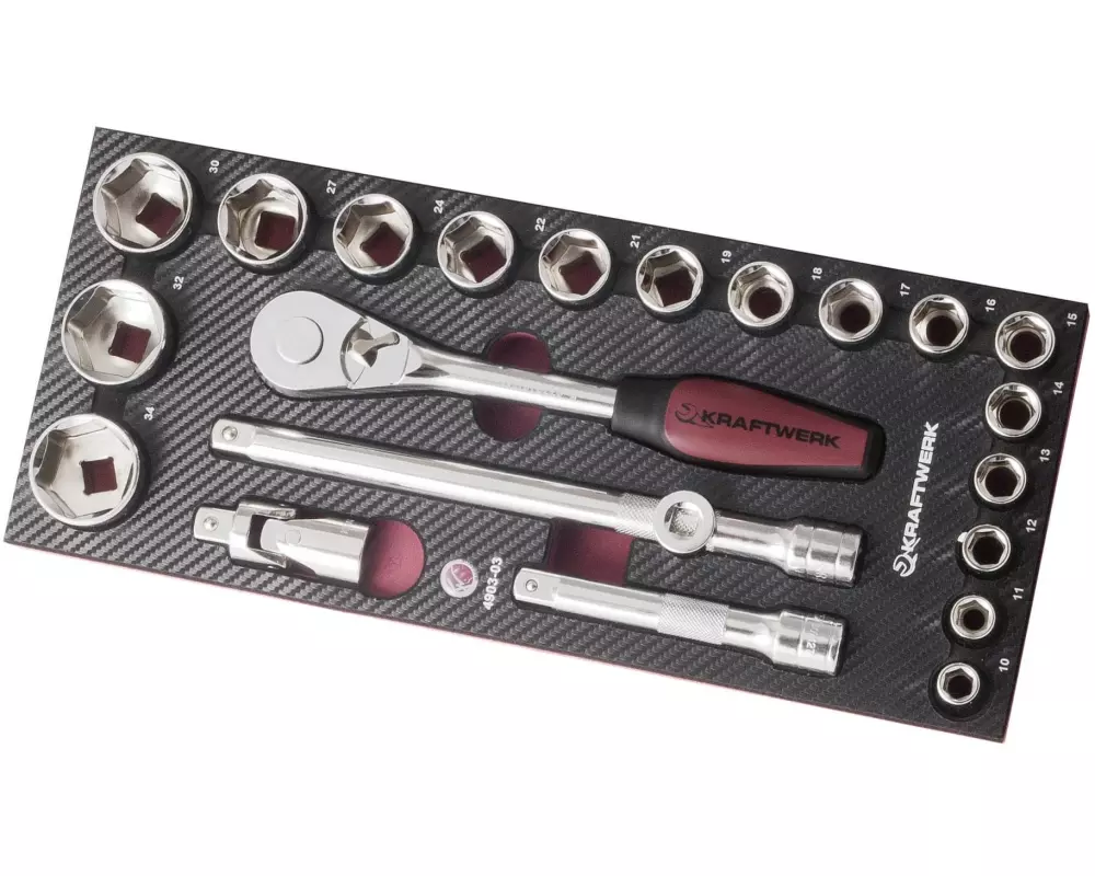 Kraftwerk Steckschlüssel-Set 1/2" Completo EVA3 22-teilig