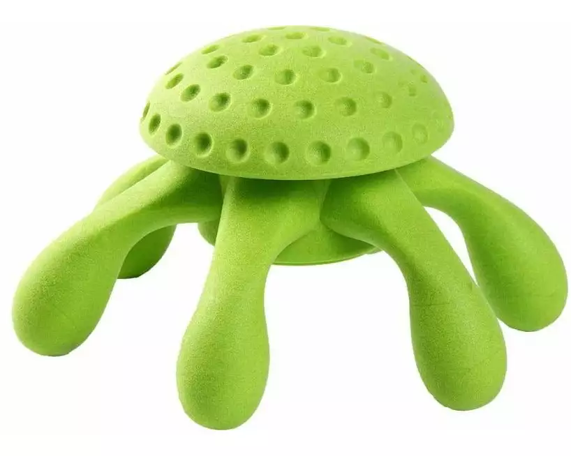 KIWI WALKER Hunde-Spielzeug Octopus Grün, S, 13 x 13 x 7 cm