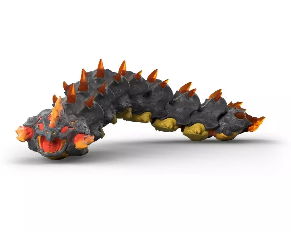 Schleich Lavawurm Spielfigur mit beweglichen Gliedmassen