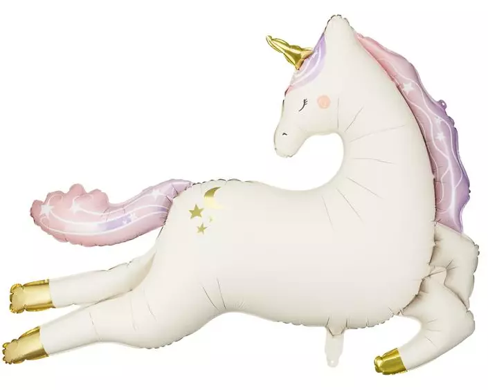 Partydeco Folienballon Einhorn farbig, 113 x 83 cm