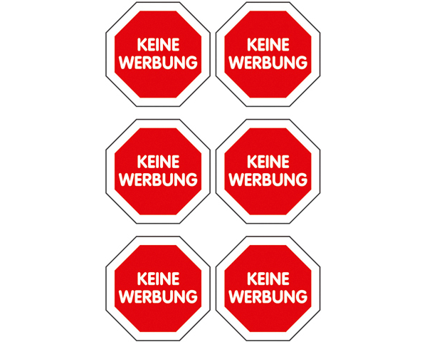 Z-DESIGN Sticker Keine Werbung 59505 Keine Werbung