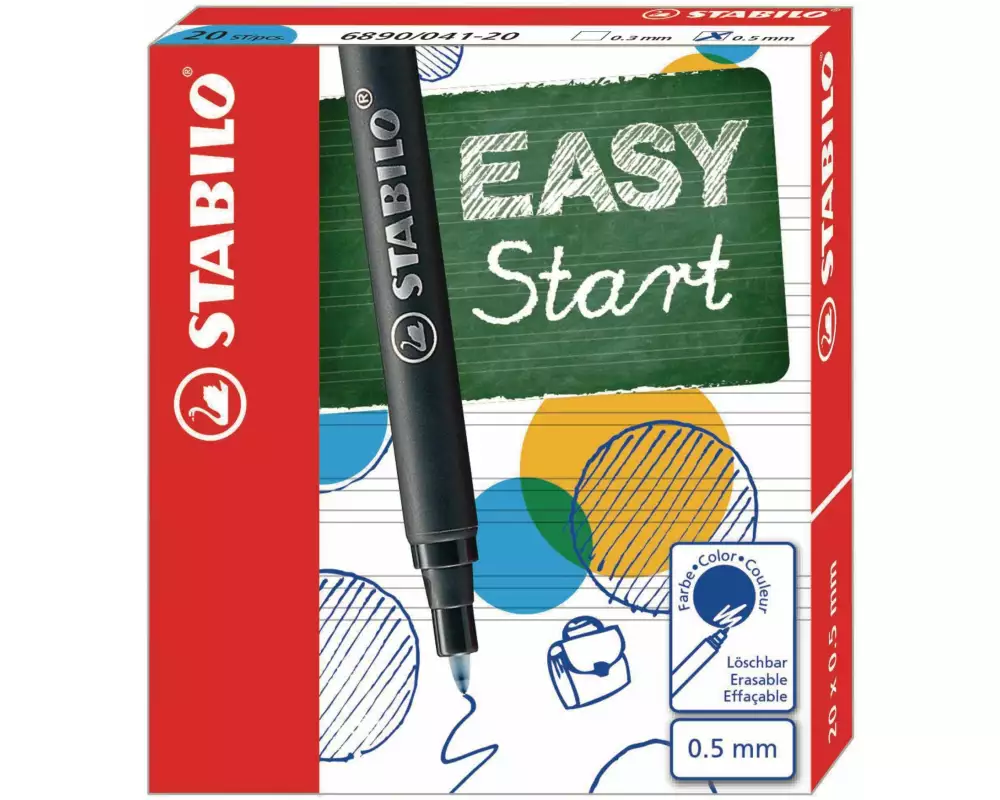 STABILO Patrone EASYoriginal Start 20 x Blau, 0.5 - 1 mm