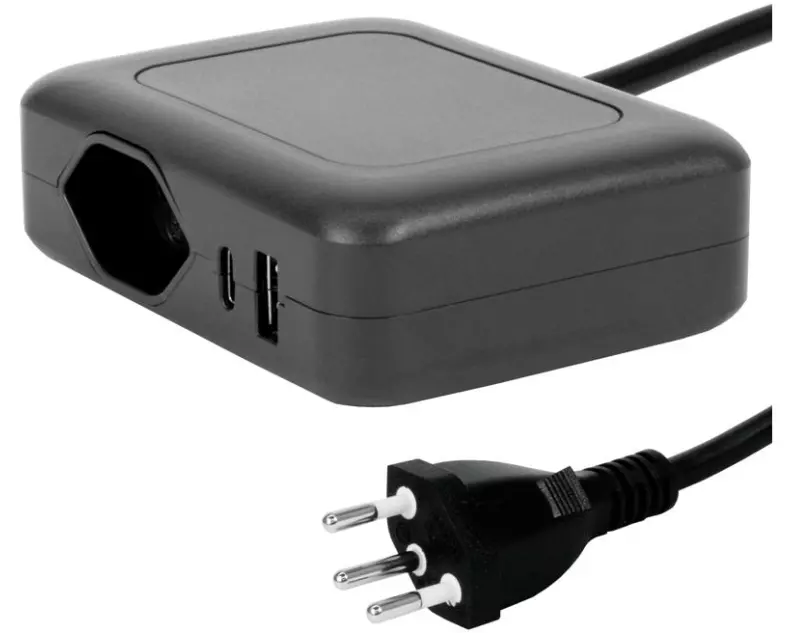 STEFFEN Ladestation IQ 1 x T13 + 1 x USB-A/C, Schwarz
