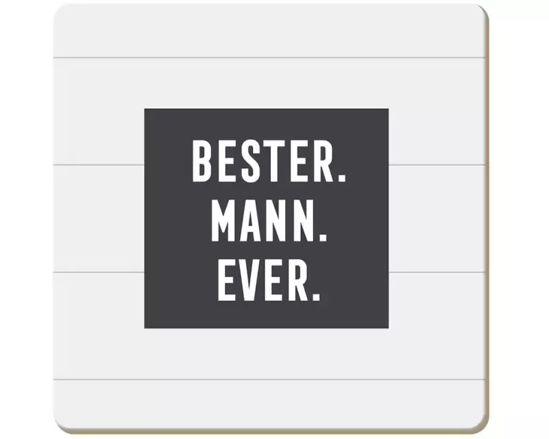 Grafik Werkstatt Korkuntersetzer Bester. Mann. Ever.