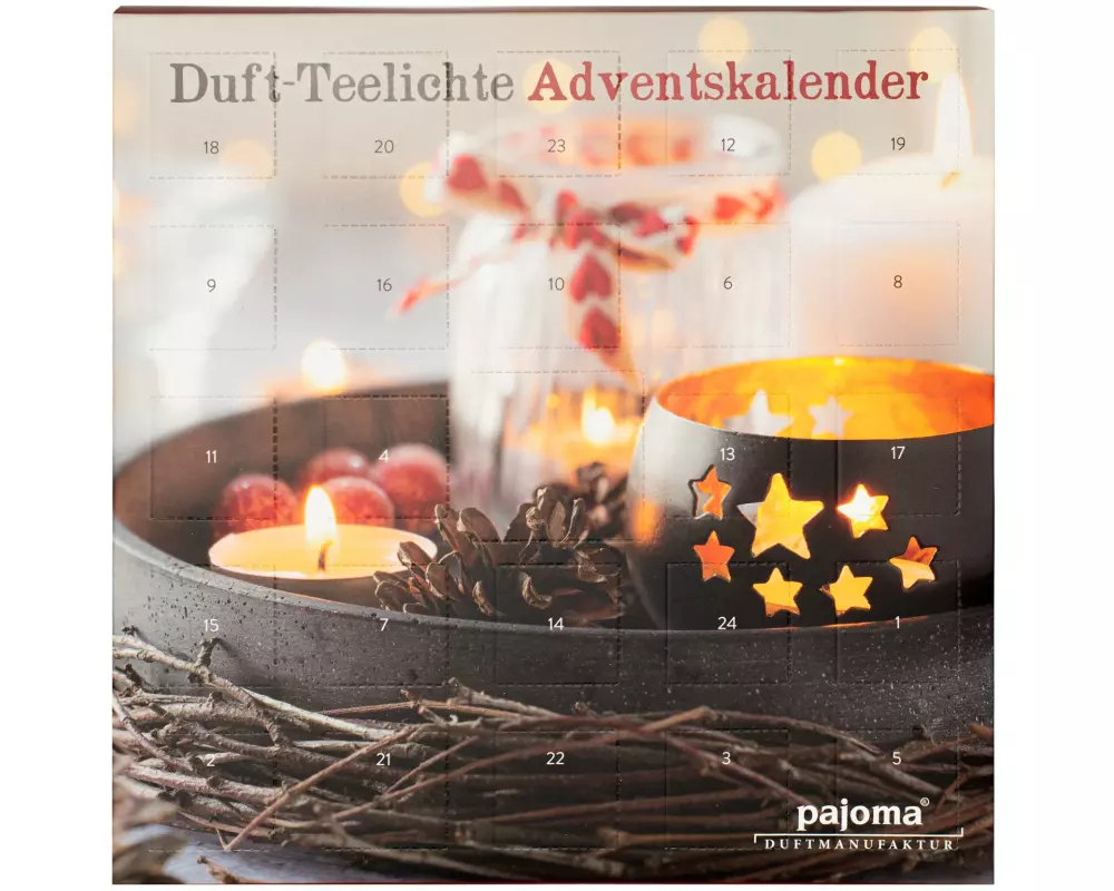 Pajoma Adventskalender Duft-Teelichter 27.5 x 27.5 cm