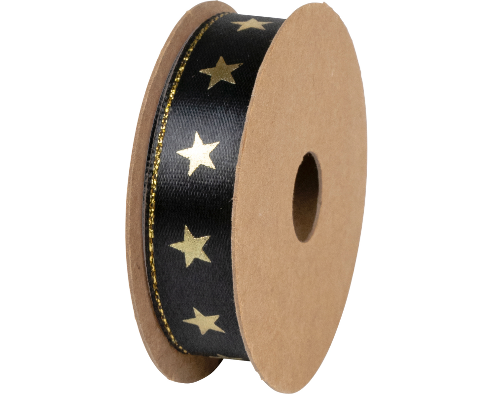 STEWO Geschenkband Satin 2583410770 schwarz 15mmx3m