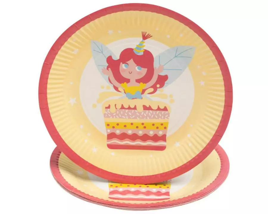 PRO nappe Einwegteller Fee 10 Stück, Mehrfarbig