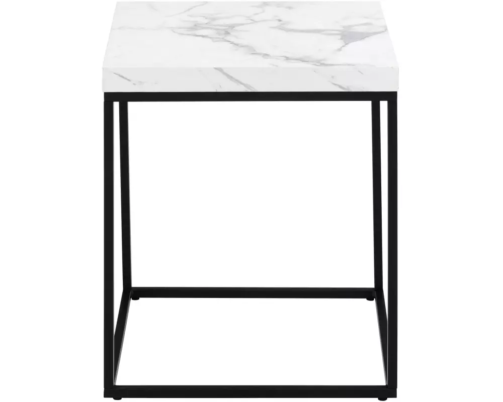 AC Design Beistelltisch Barossa 40 x 40 x 45 cm, Schwarz/Weiss