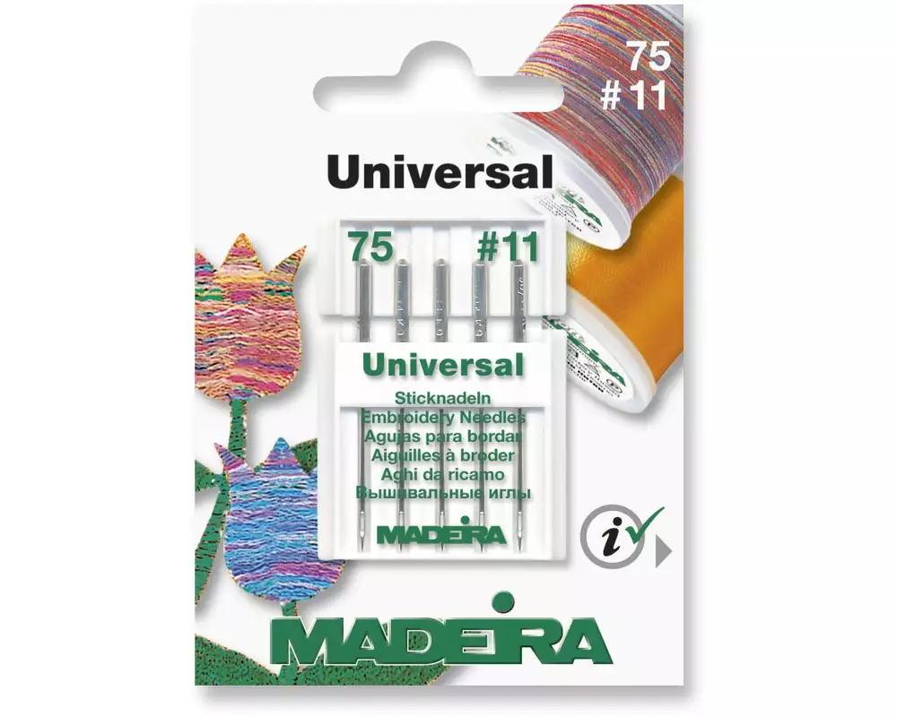 Madeira Maschinennadel für Stickgarne 75/11 5 Stück