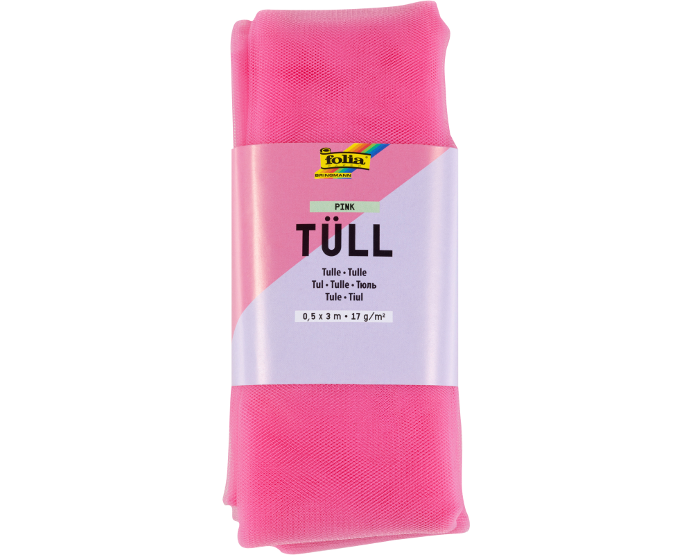 FOLIA Tüll-Stoff 3mx50cm 8023 pink