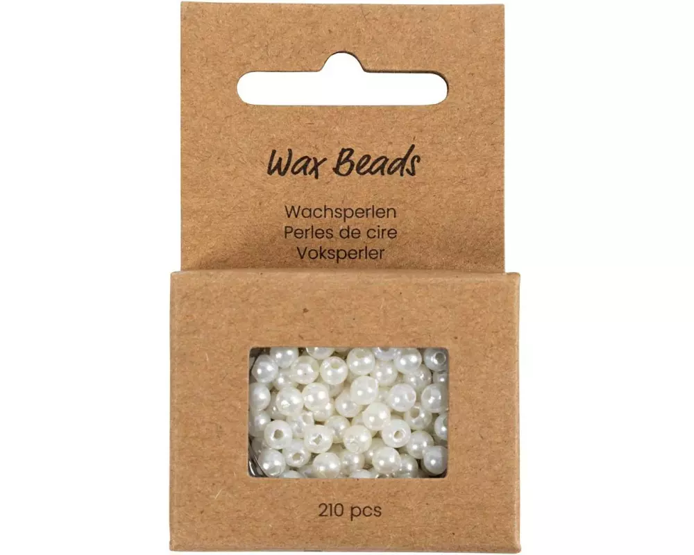 Creativ Company Perlen-Set Wachsperlen Weiss, 4 mm