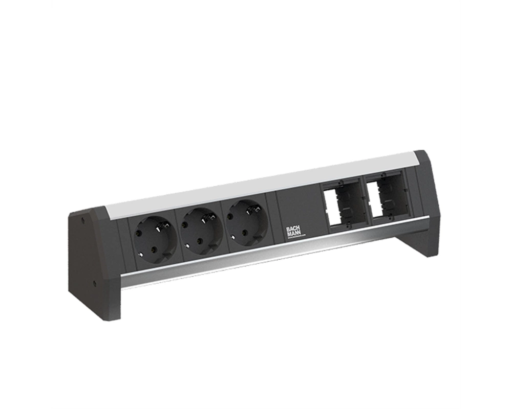 BACHMANN DESK 3xCEE7/3 sw 2xCM, 1m 3G1,5mm² GST18