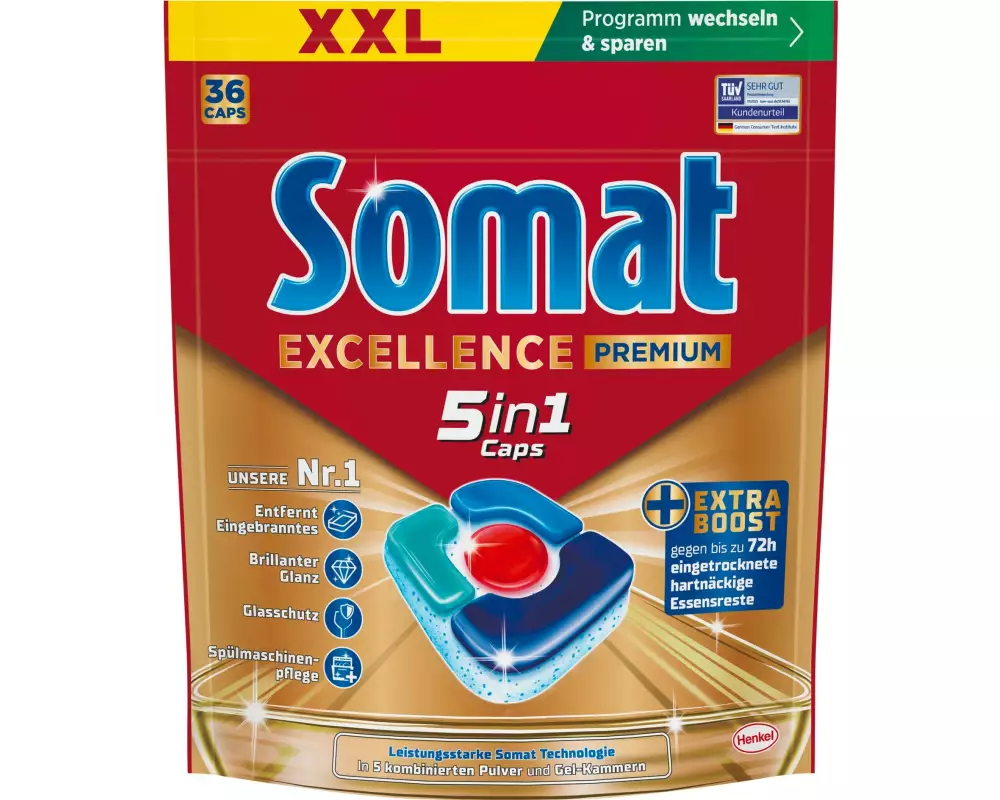 Somat Maschinenspülmittel Excellence Premium 5in1 36 Caps