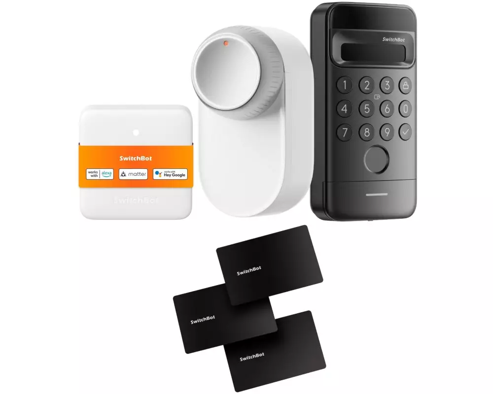SwitchBot Smart Lock Ultra Vision Combo Aluminiumlegierung Weiss