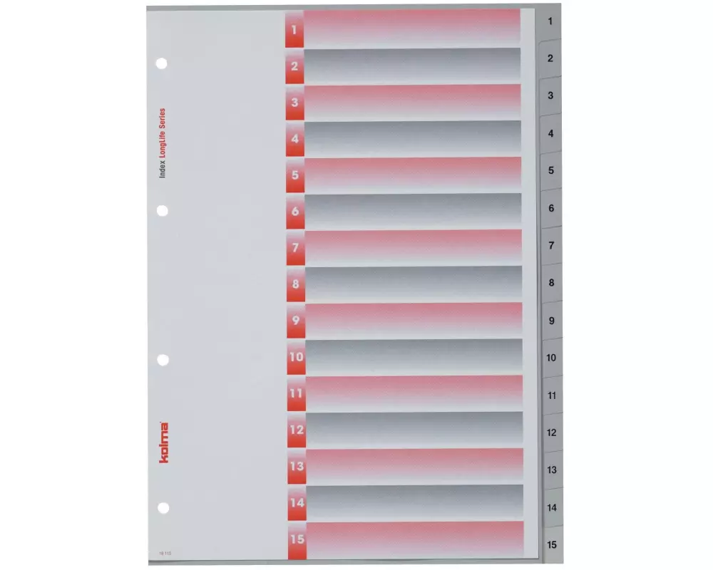 Kolma Register A4 LongLife 1-15