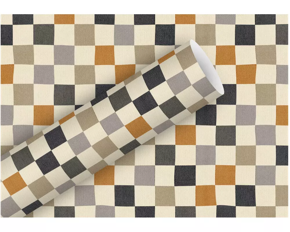 Braun + Company Geschenkpapier By Nature Check Up Boho 2 m x 70 cm