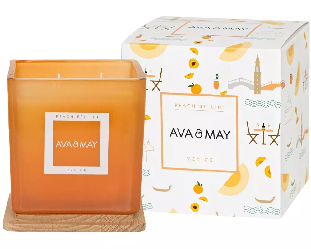 AVA & MAY Duftkerze Peach Bellini 450 gr