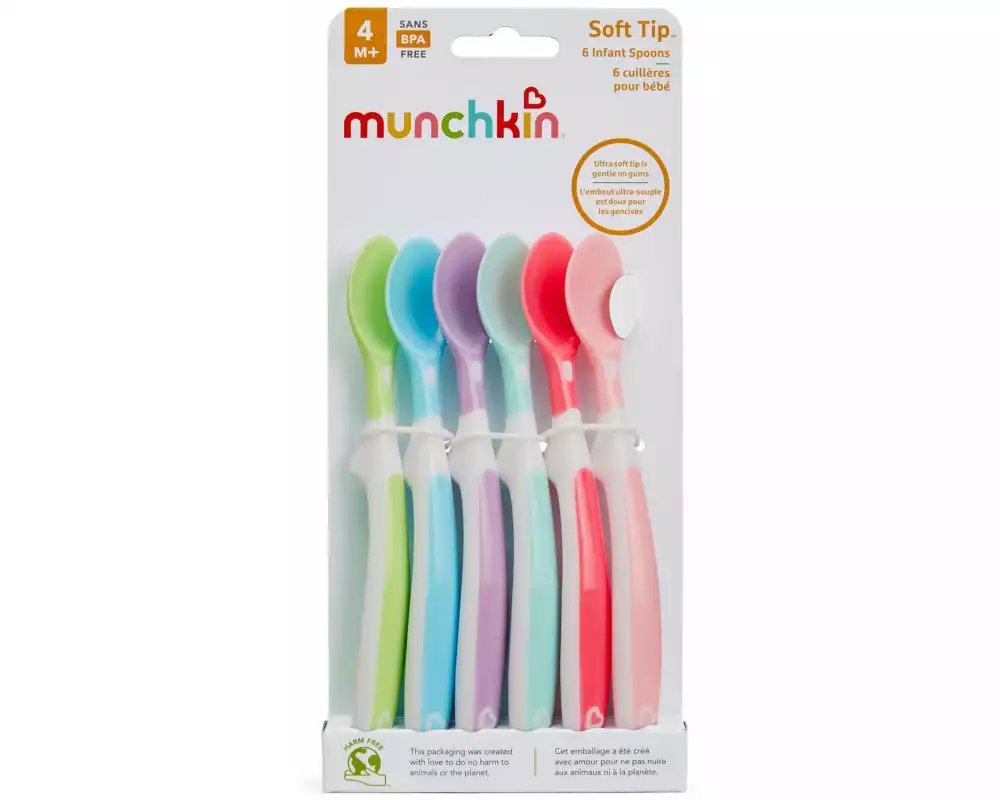 Munchkin Babylöffel Soft Tip Infant Spoons Mehrfarbig, 6 Stück