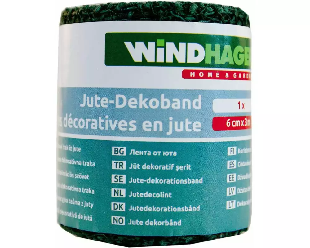 Windhager Jute-Dekoband, grün