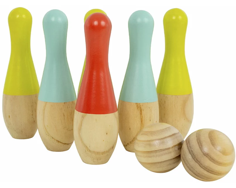 TP TOYS Holz Kegelset Outdoor FSC