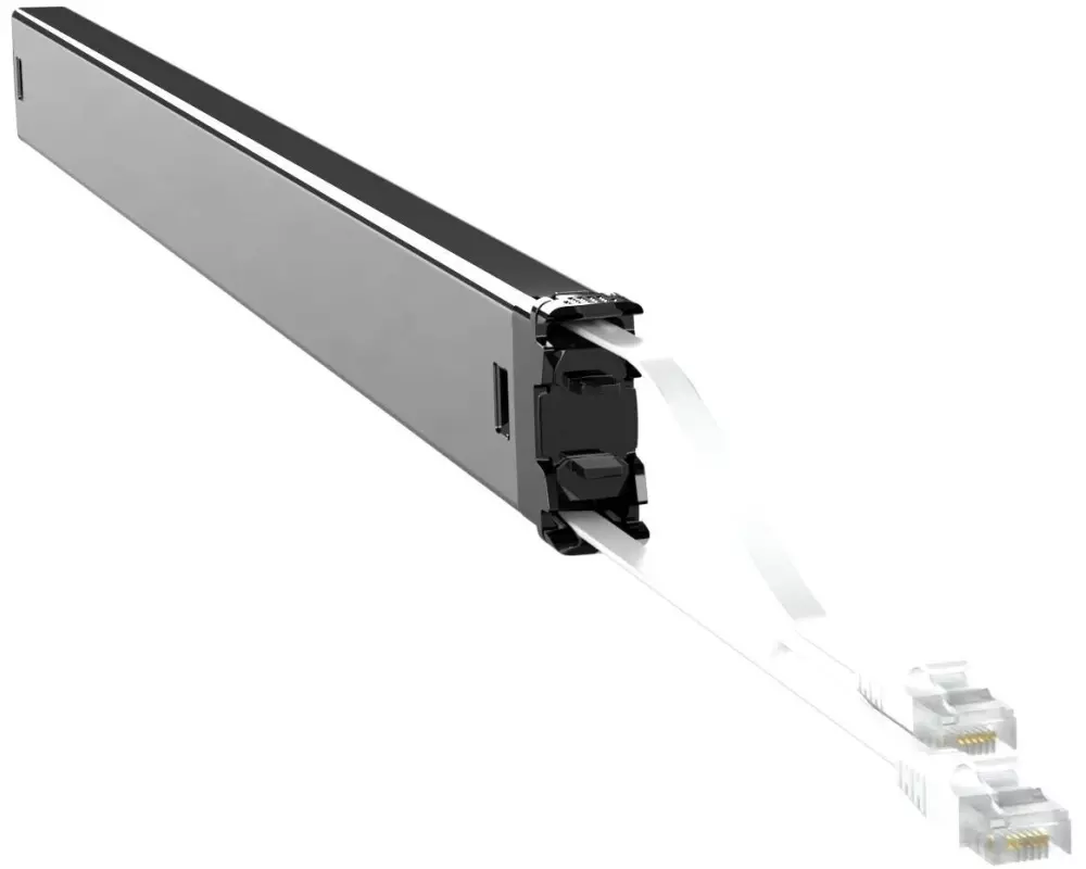Patchbox Slimpatchkabel Kassette PLUS+ Cat 6A, STP, 2.5 m, Weiss