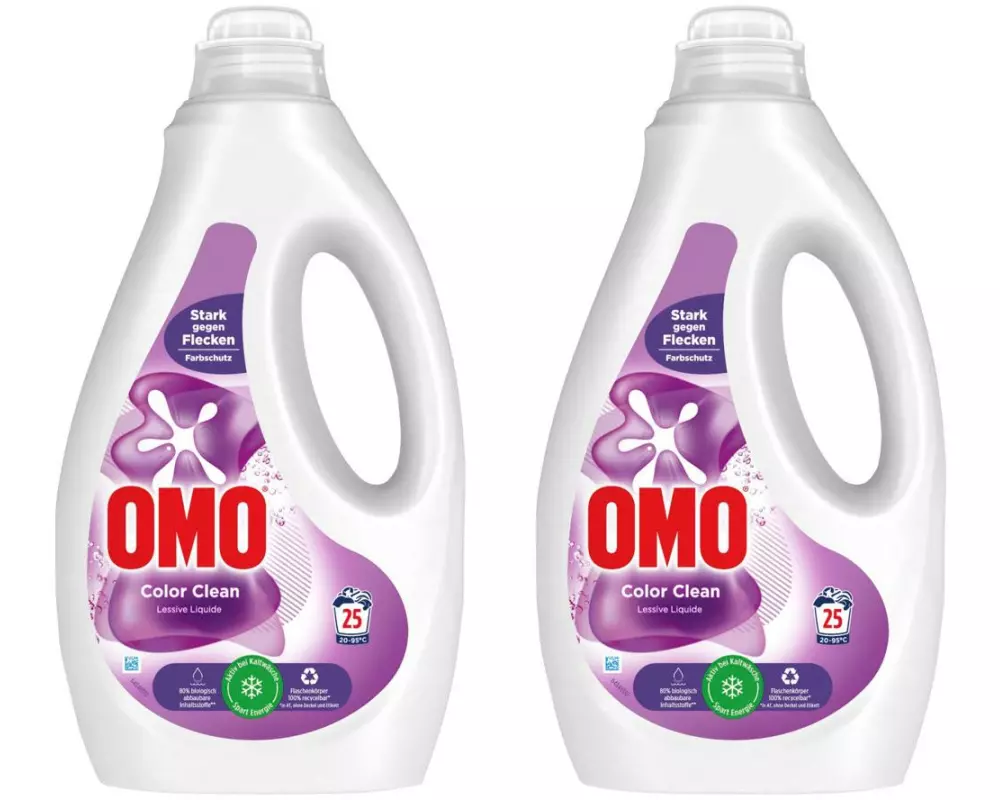 Omo Flüssigwaschmittel Color Clean Duo 2 x 1.25 l