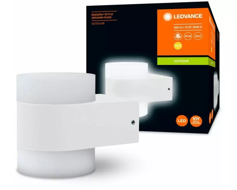 Ledvance Wandleuchte Endura Style Updown Puck, 13W, 3000 K, WT