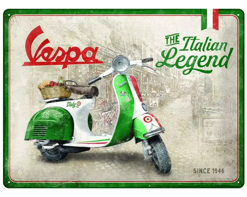 Nostalgic Art Schild Vespa Legend 40 cm x 30 cm, Metall