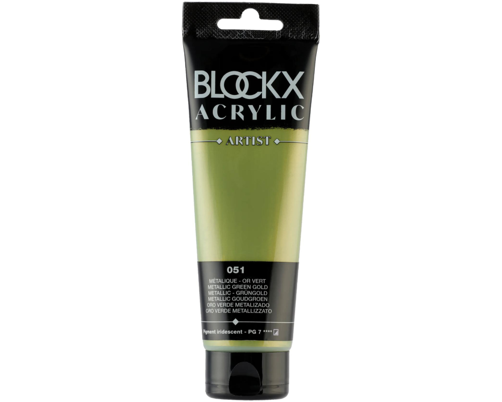 BLOCKX Acrylfarbe 120ml 60051BXC metallic grüngold